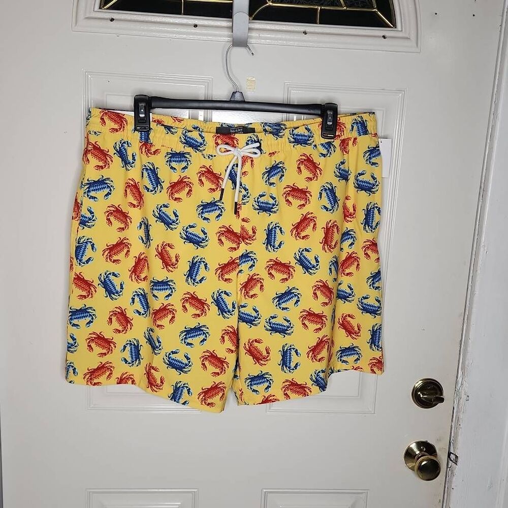 Berkley Jensen sport liner yellow crab swim shorts men's XL